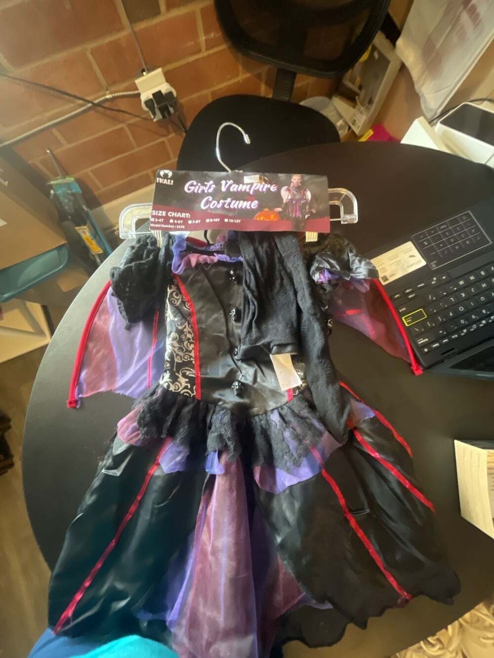 IKALI Girls Vampire Costume Gothic Evil Countess Halloween Dress